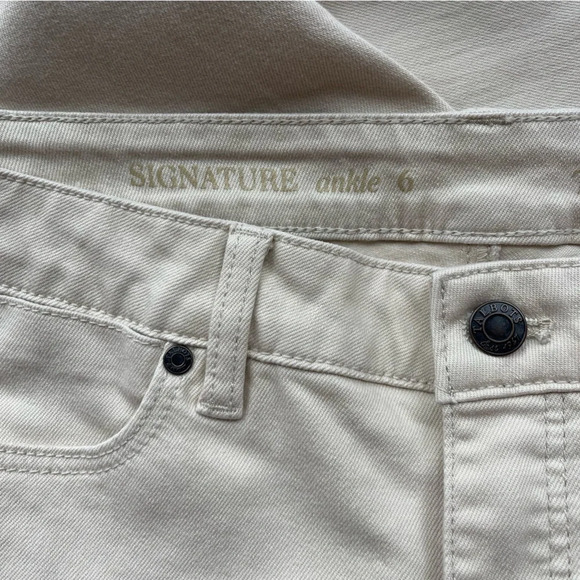 TALBOTS signature ankle Women’s size 6 cream off-white crop - Picture 6 of 9